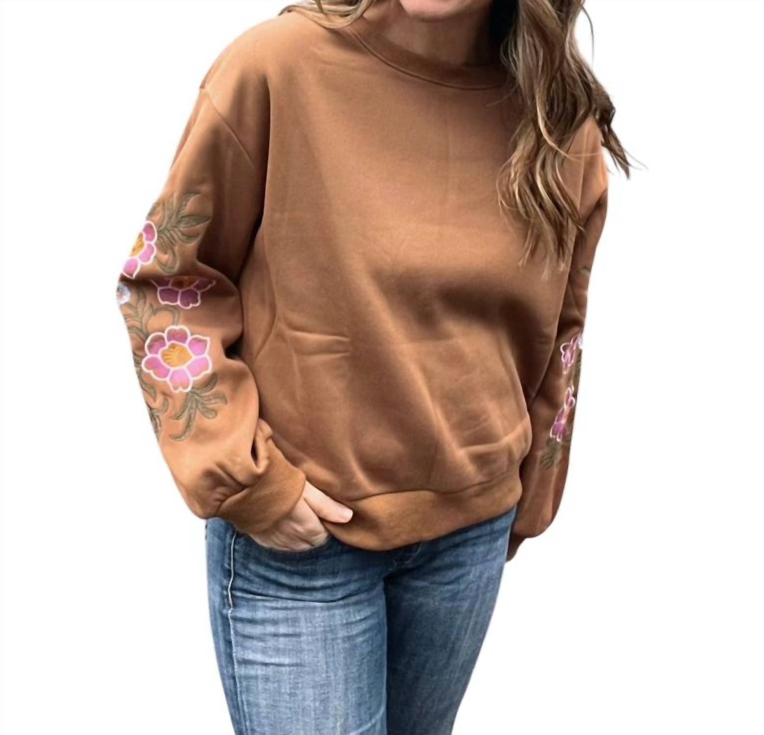 So Me - Floral Embroidered Sweater