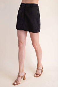 Glam - Lulu Faux Suede Mini Skirt