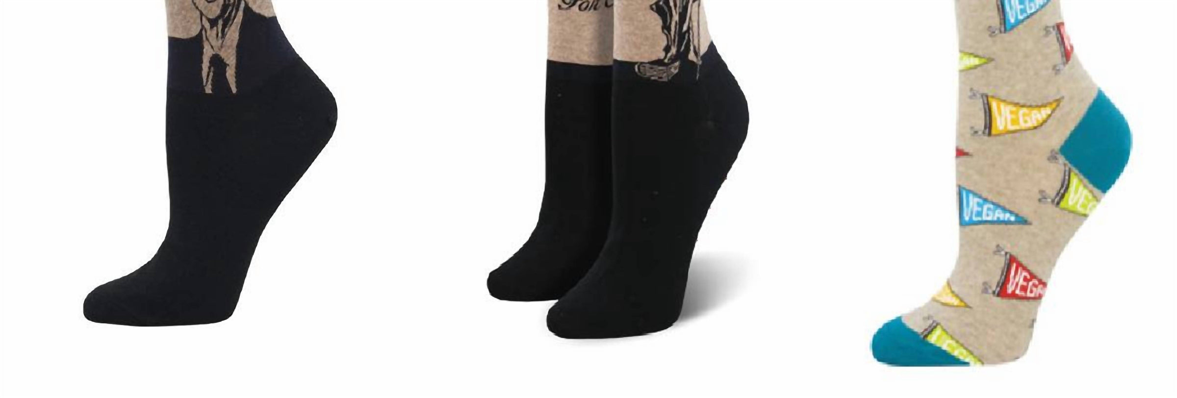 Socksmith - Women's Reagan & Lady Justice & Vegan Flag Socks - Set Of 3 Pair
