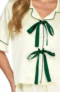 SHE + SKY Dusty Pajama Set in beige - women's intimate - detail view