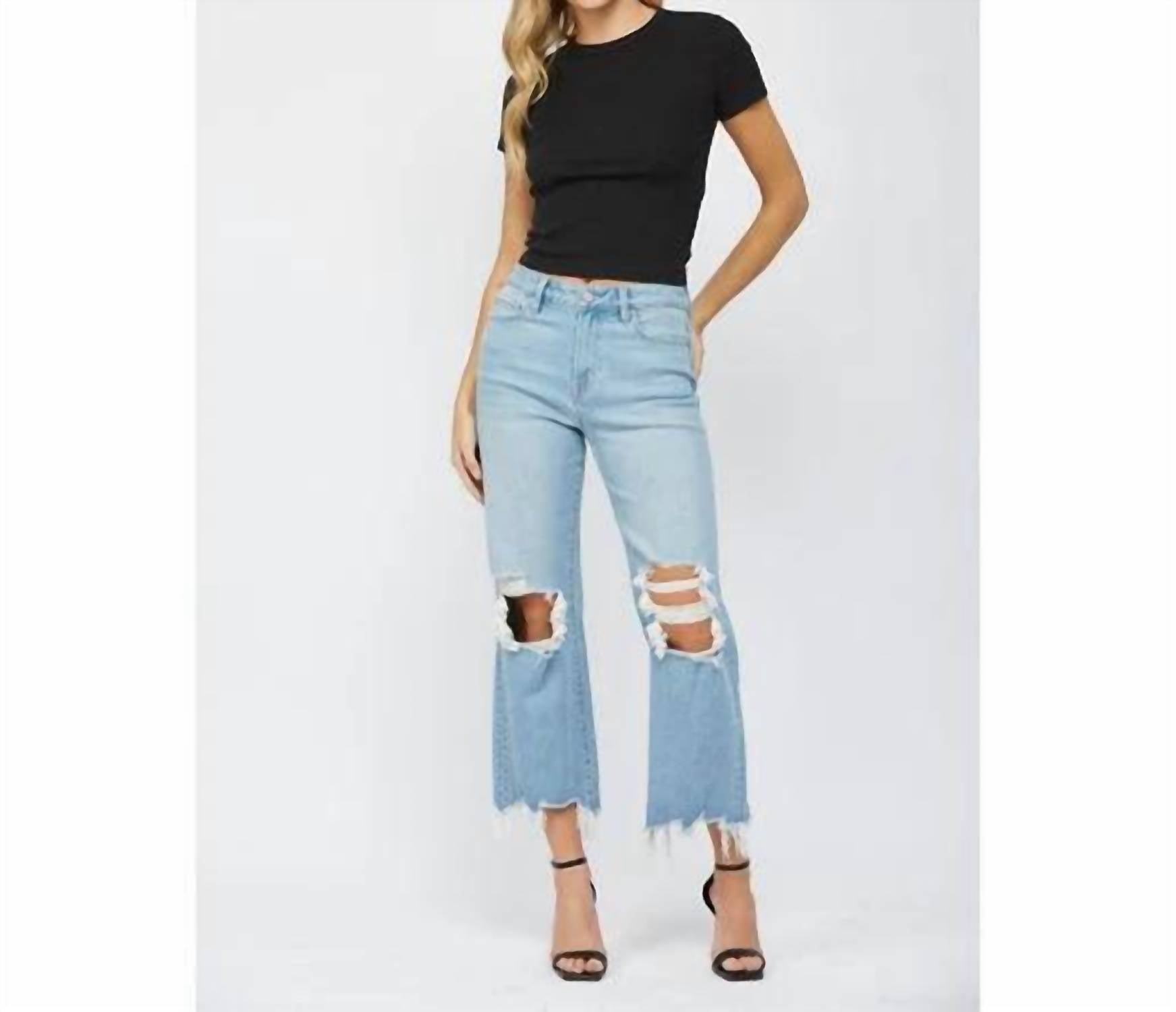 Mica Denim - Vintage Crop Flare Jeans