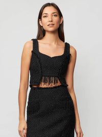 Solgo Atelier - Tia Shimmering Bouclé Crop Top