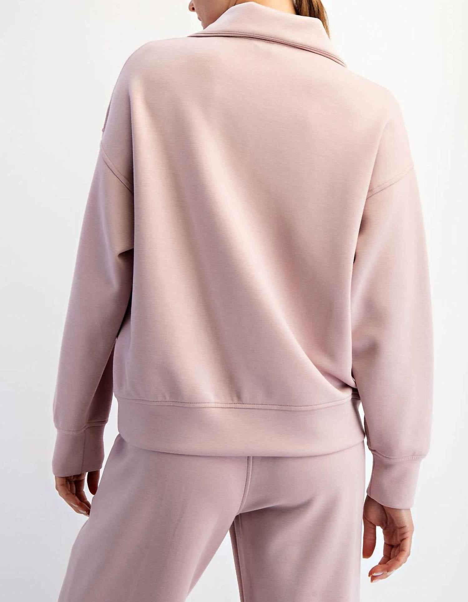 Rae Mode - Modal Quarter Zip Mock Neck Pullover