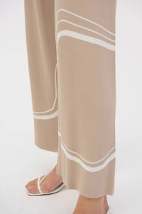 Joseph Ribkoff - Wavy Stripes High Waist Wide Leg Pants