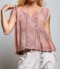Faire - Heirloom Whisper Embroidered Top