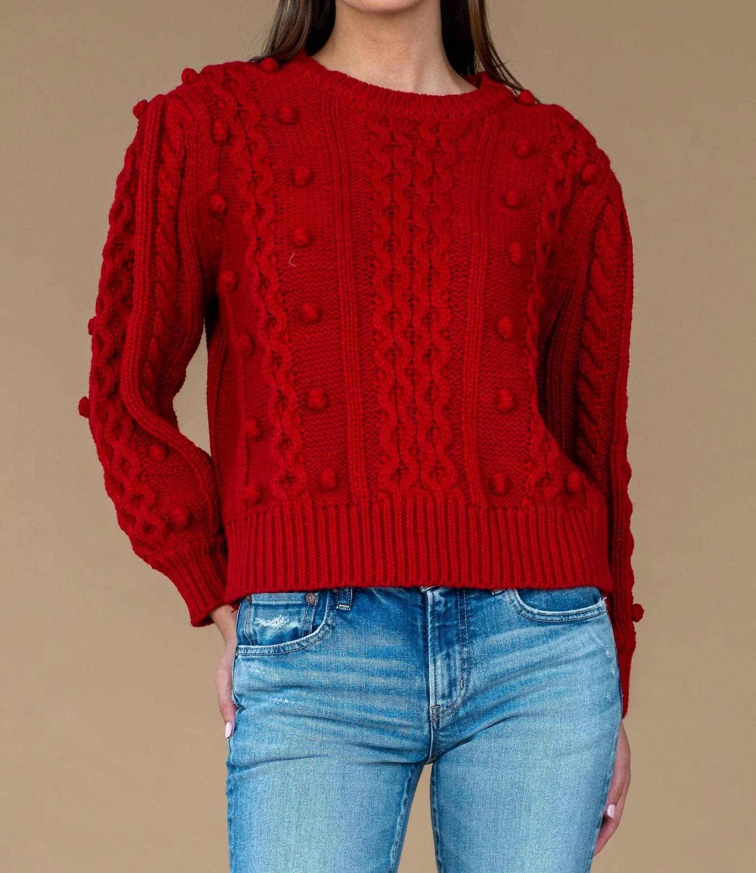 Poppy Bubble Knit Sweater