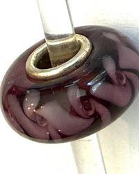 Trollbeads Women's Universal Charm Bead in unique purple pink swirls - women's item - detail view