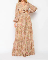 Big Hit Fashion - Earth Angel Paisley Maxi Dress