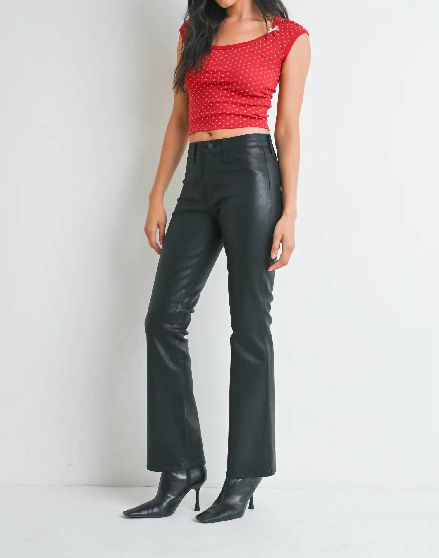 Just Black Denim - Mercer Coated Slim Bootcut Jean