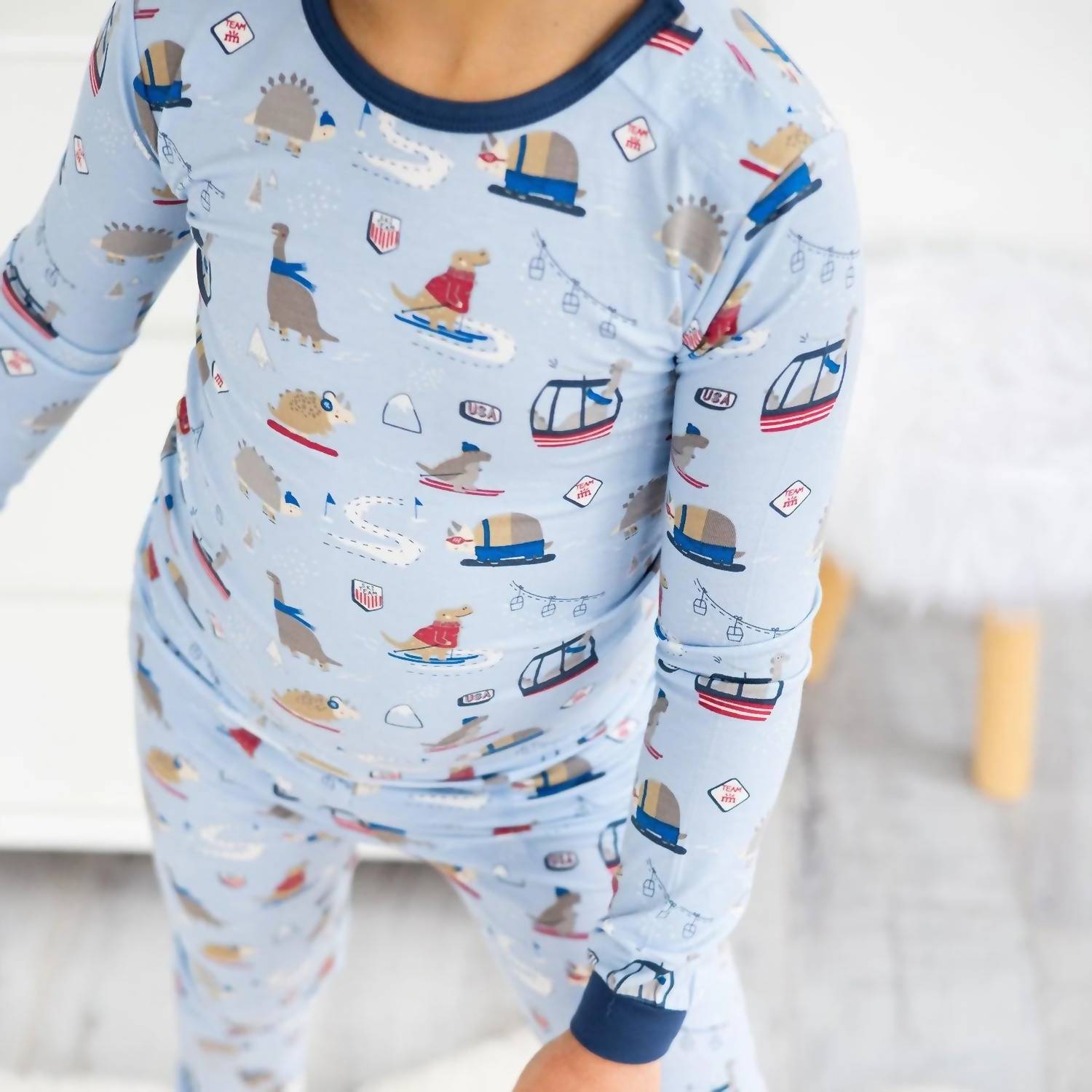 Magnetic Me - Kid's Ski Rex 2 Piece Toddler Pajama Set