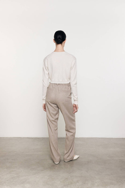 Enza Costa - CASHMERE CROPPED V-NECK CARDIGAN