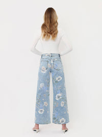 Vervet By Flying Monkey - Lucy High Rise Floral Vintage Wide Jeans