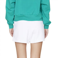 XIRENA Women's Shayla Sweatshort in white prism - women's shorts - detail view
