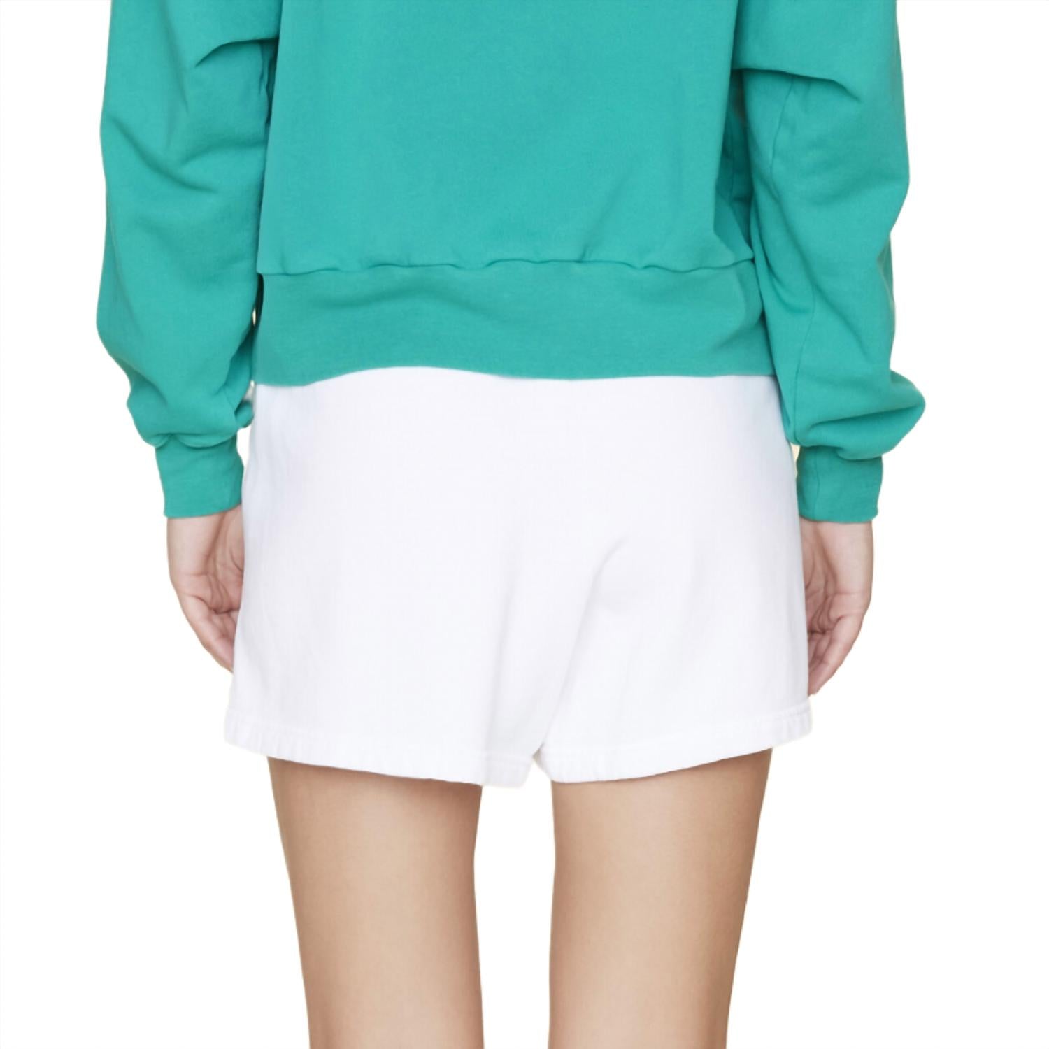 XIRENA Women's Shayla Sweatshort in white prism - women's shorts - detail view