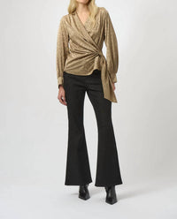 Joseph Ribkoff - Jacquard Satin Wrap Top