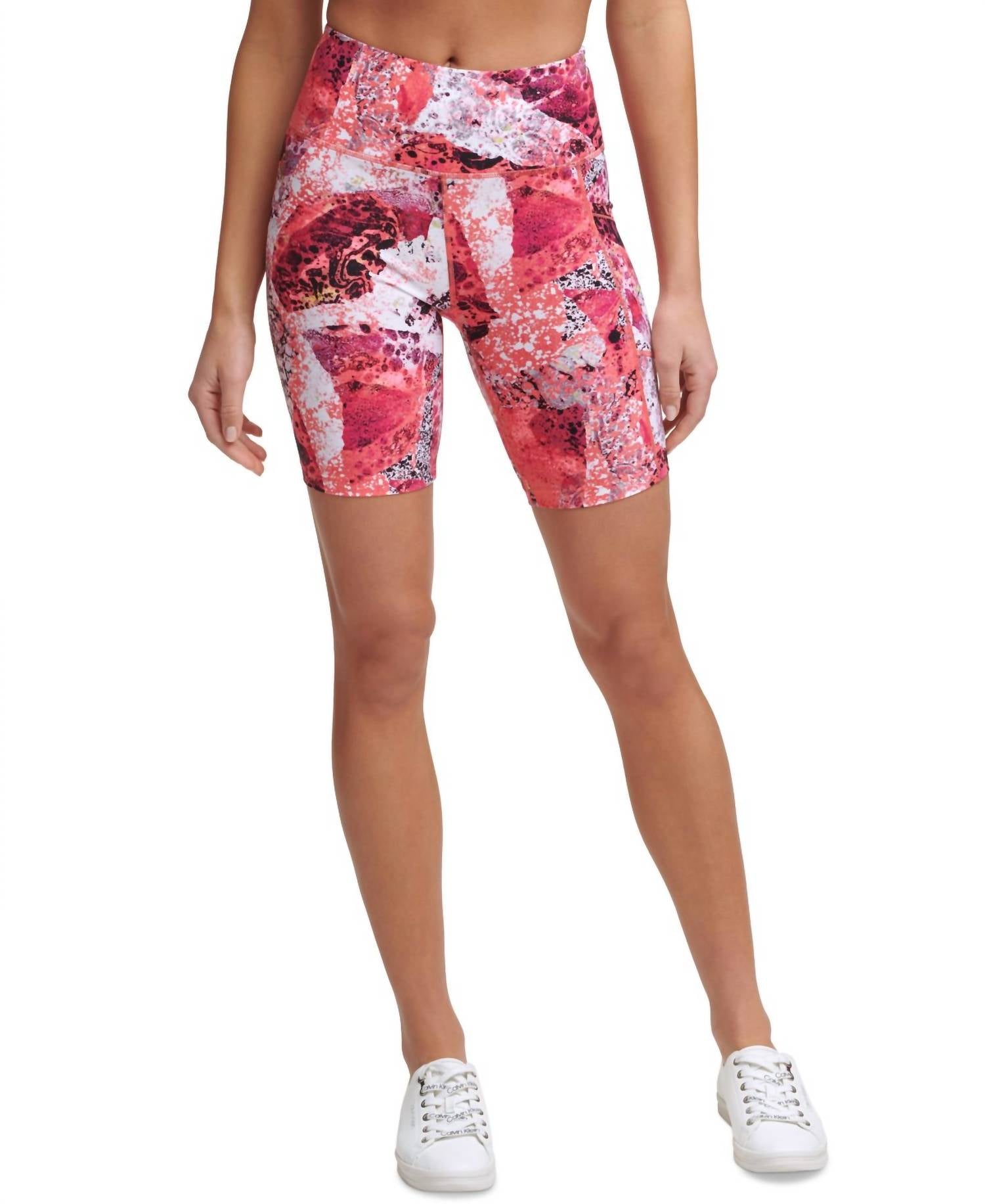 Calvin Klein - Activewear Performance Printed High-Waist Bike Shorts