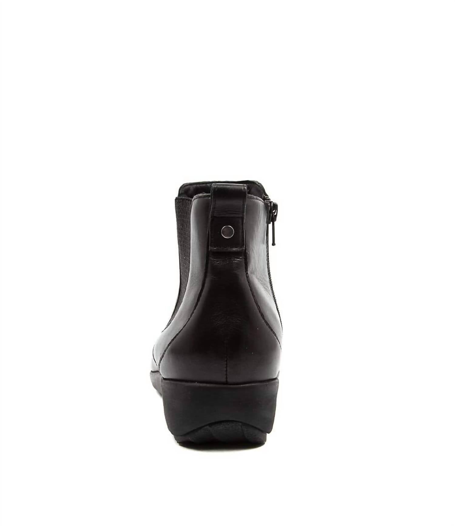 Ziera Women's Shanghai Xf Ankle Boots in black leather - women's shoe - view 5