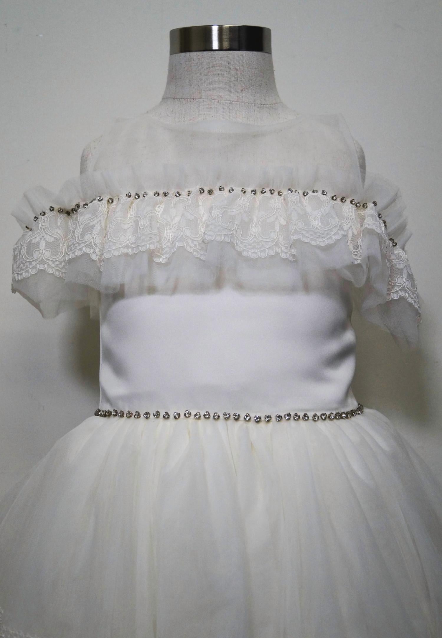 Eda Baby - Girl's Taliya 3 Tier Dress With Lace