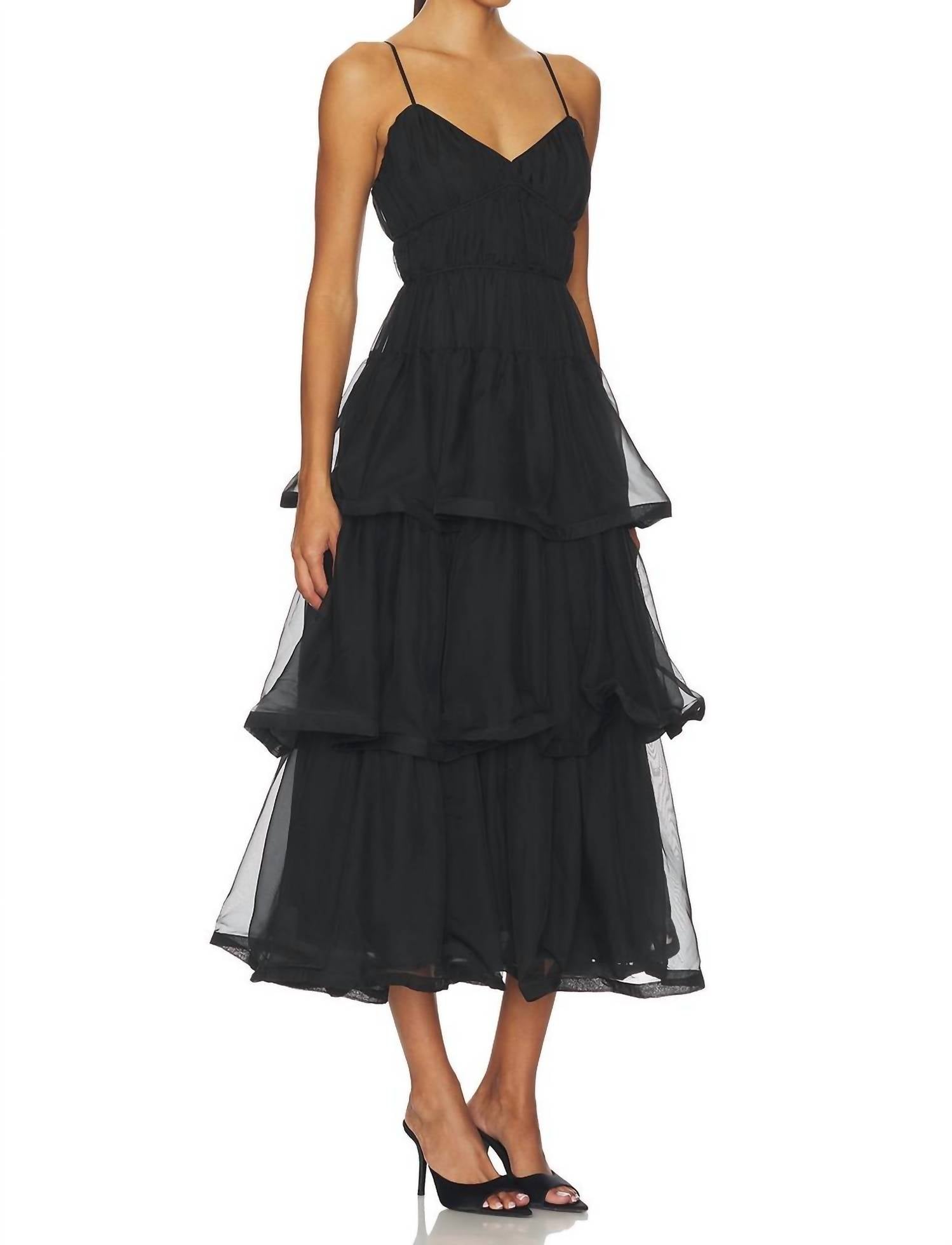 ASTR Theiria Dress in black - women's dress - detail view