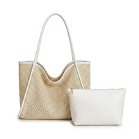 Anna-Kaci - Women's Desert Dunes Woven Tote Bag