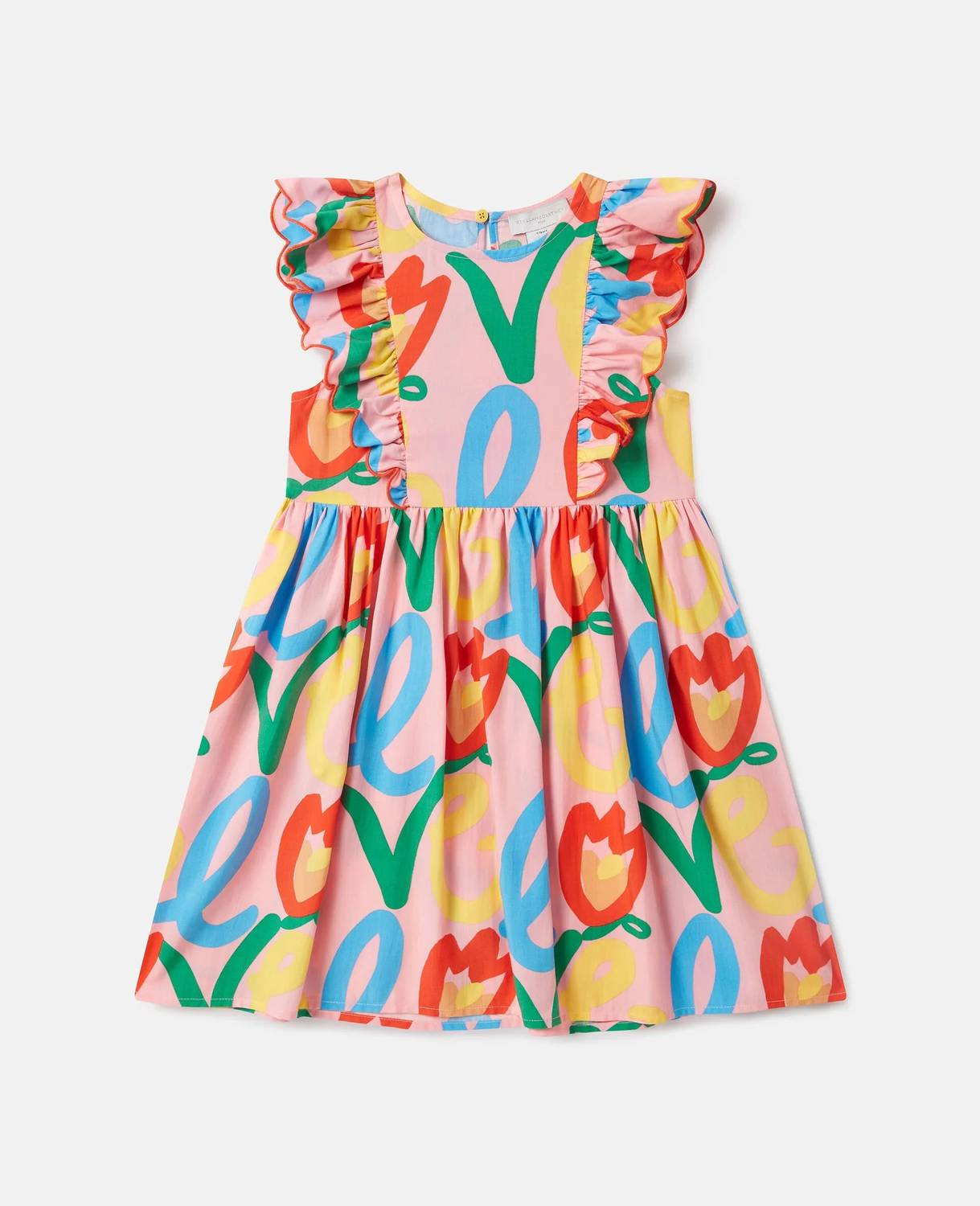 Stella Mccartney - Girl's Love Print Dress With Ruffles