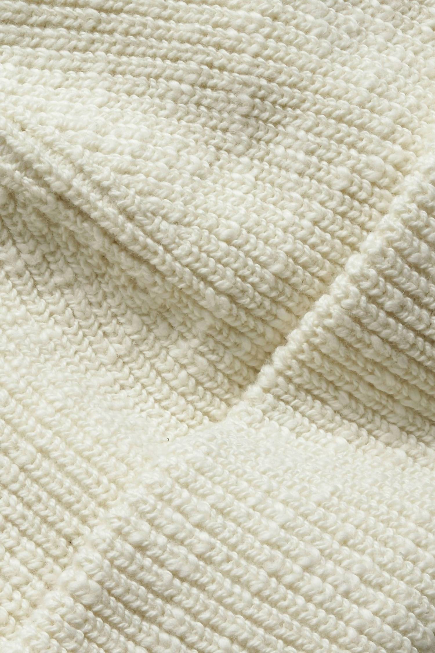 NN07 Men's Pixi Beanie in ivory - men's hat - detail view