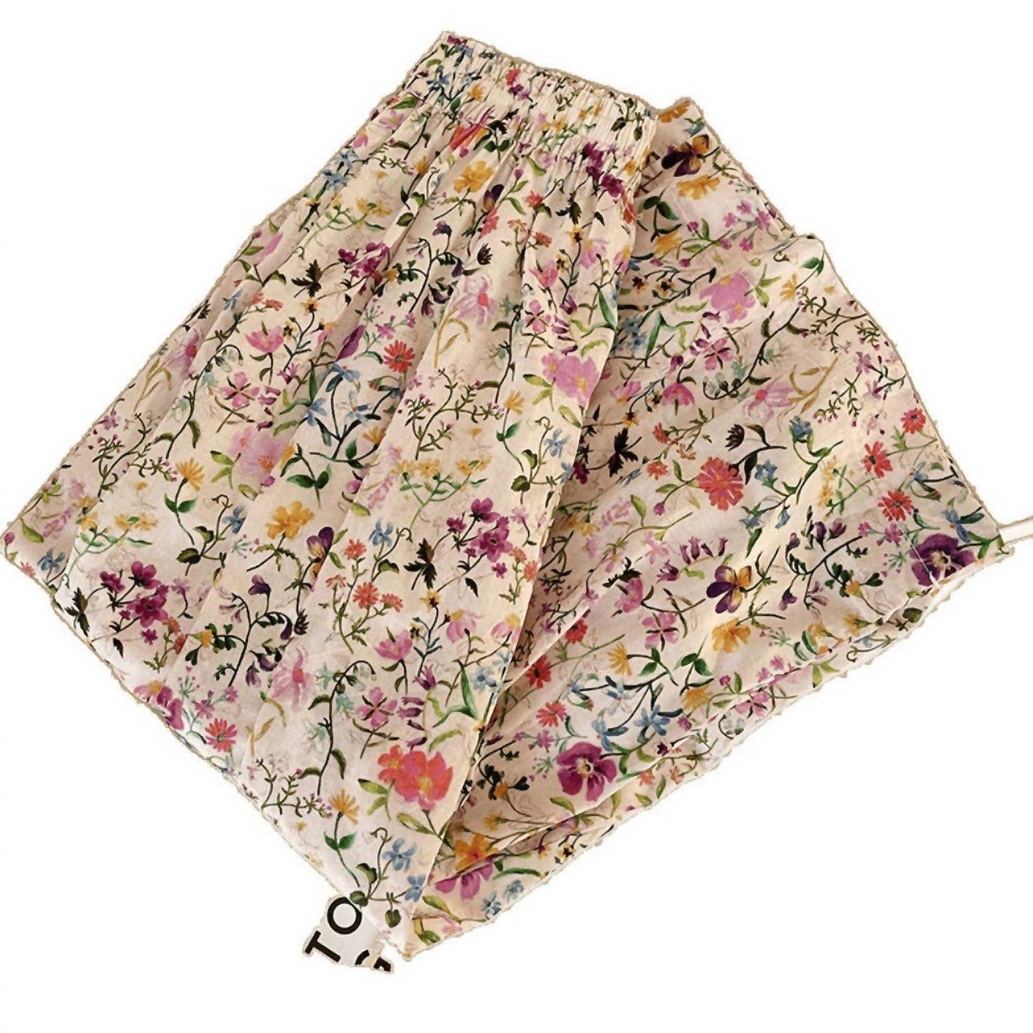 Funkyrel - Women's Loose & Cheerful Floral Wide-leg Capris