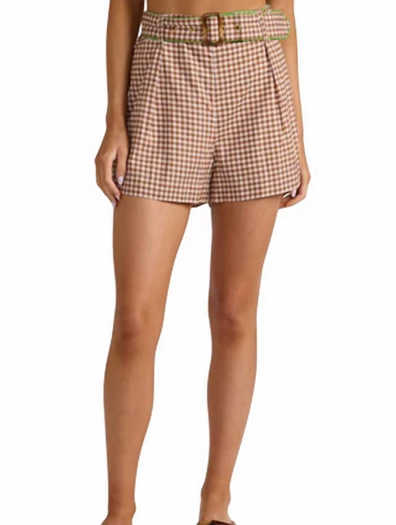 Thomas & Lourdes Maya Shorts in gingham - women's shorts