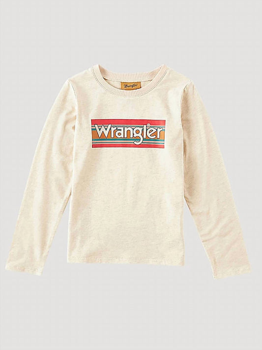 Wrangler - Girl's Stripe Logo Long Sleeve Shirt