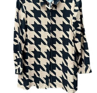 Boho Chic Women's Long Sleeve Top in tan black - women's blouse
