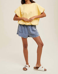 Wishlist - BUBBLE HEM KNIT TOP
