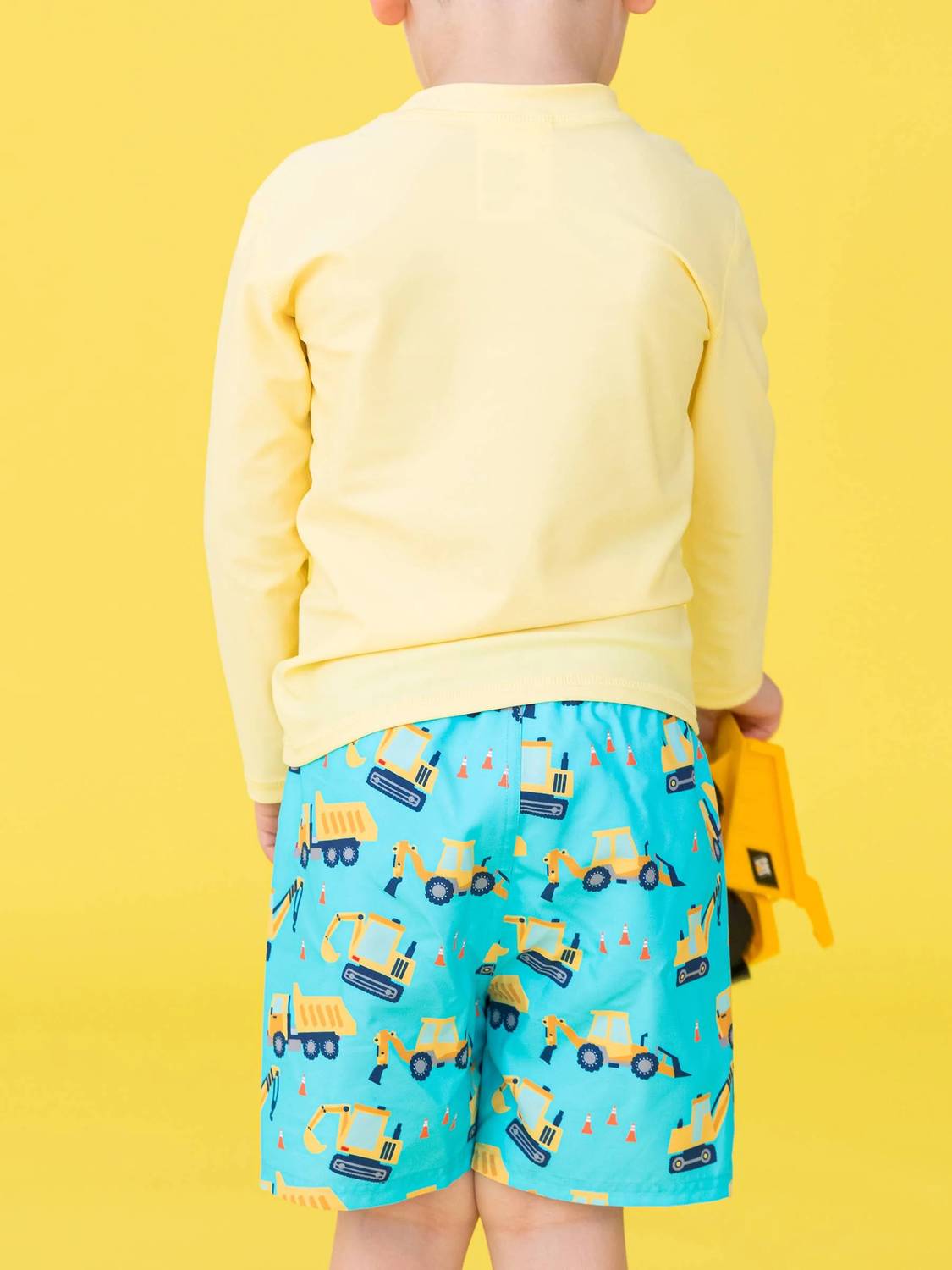 Rufflebutts - Boy's Under Construction Swim Trunks