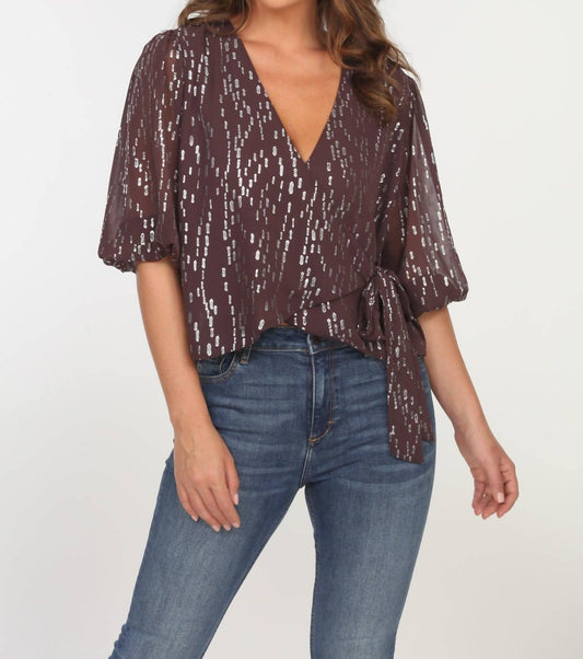 Puff SLV Wrap Blouse