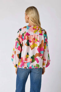 Crosby by Mollie Burch Nellie V-neck Blouse in blush - women's blouse - view 4