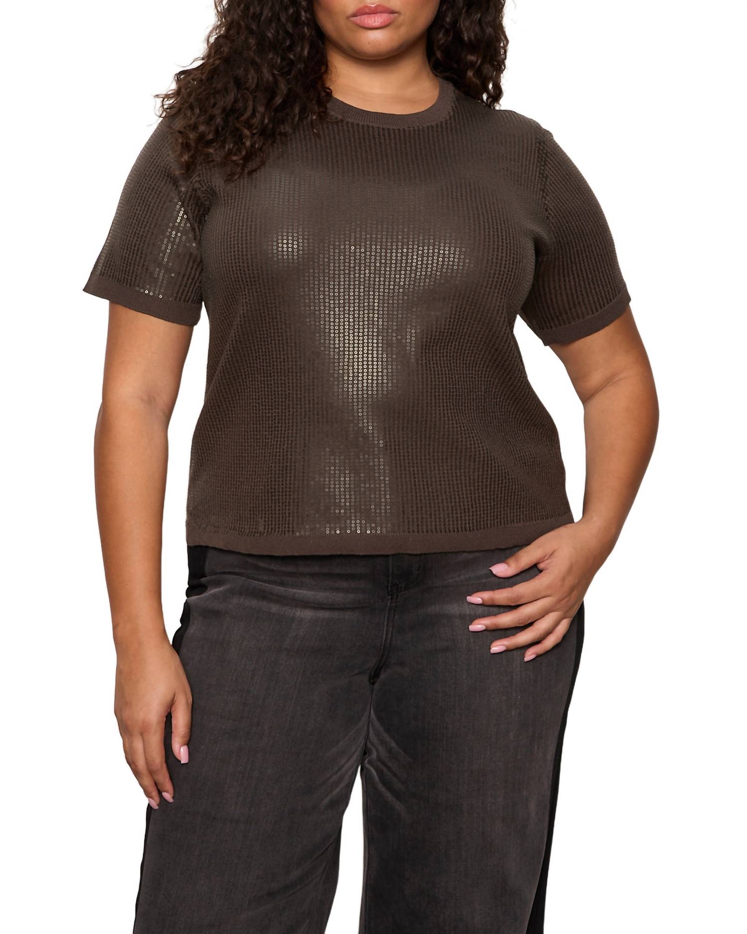Sanctuary Sparkle Sequin Sweater in ink 4 - women's sweater