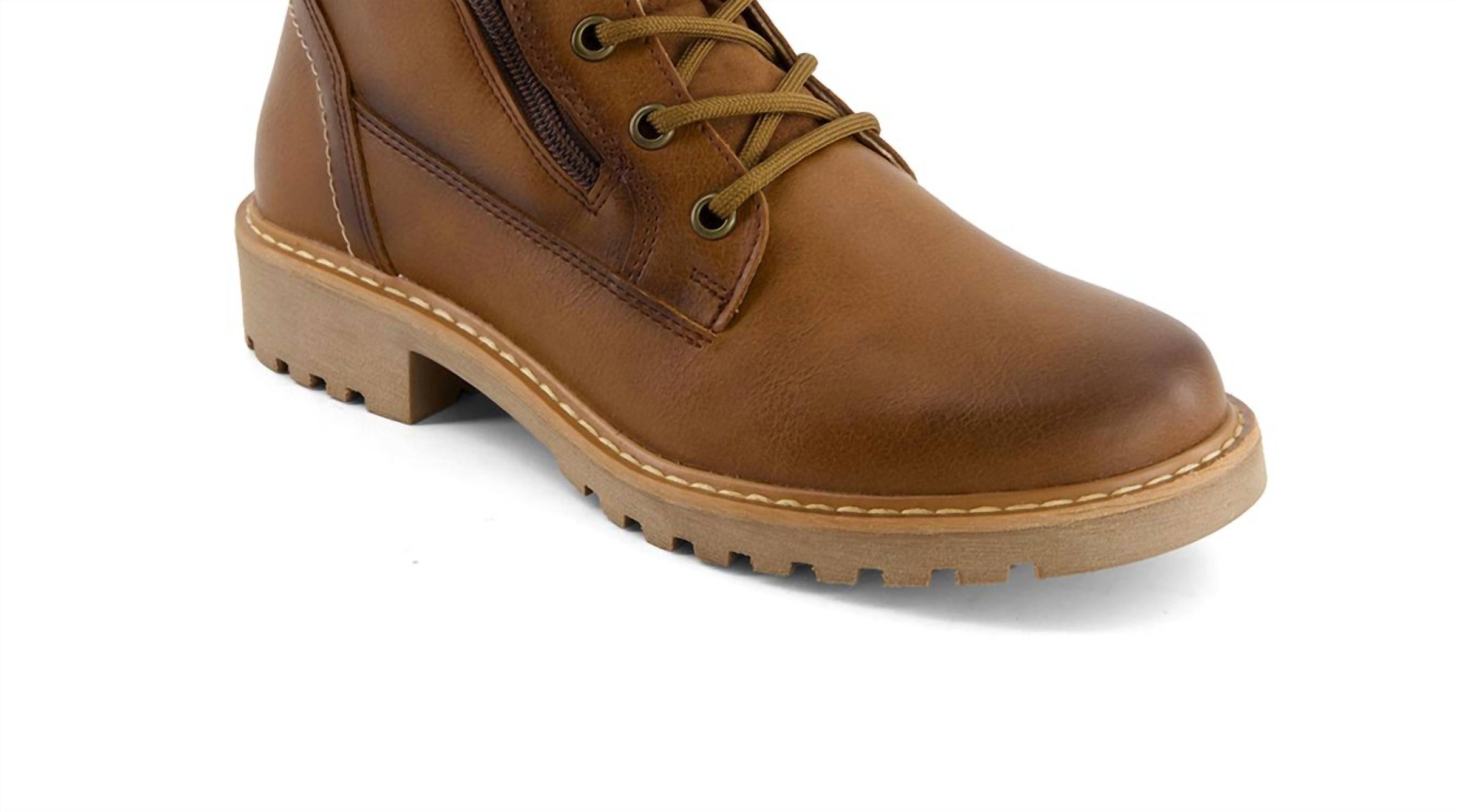 Andrea - Women's Side Zipper Lace Up Boots