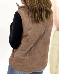 Michelle Mae - Full Zip Corduroy Vest