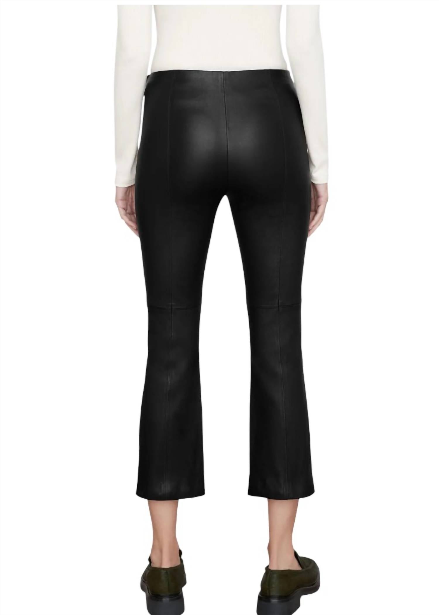 Vince - Crop Flare Leather Pants