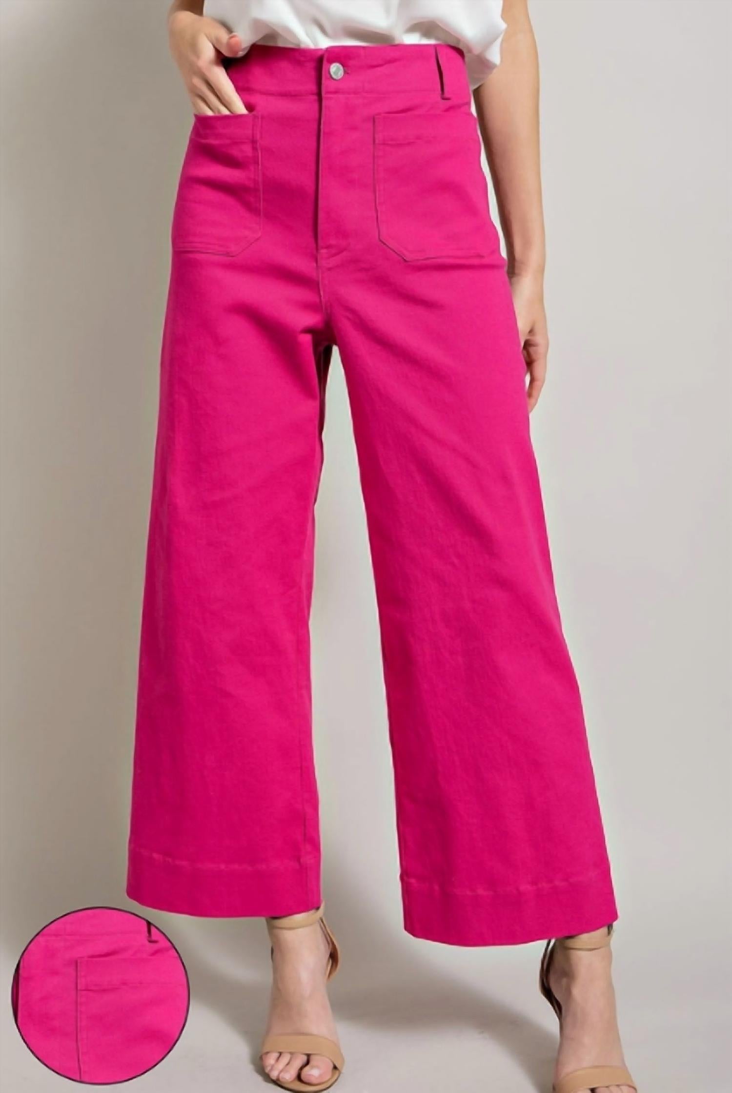 Peace Love Line - Soft Wide Leg Pants - Plus