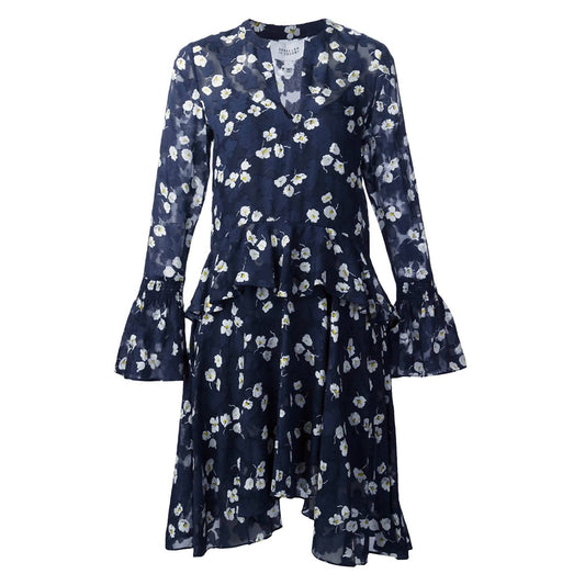 Derek Lam 10 Crosby - Women's Floral Knee Length Flared Dress