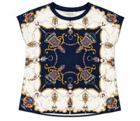 Yativi - Baroque Print Satin Blouse