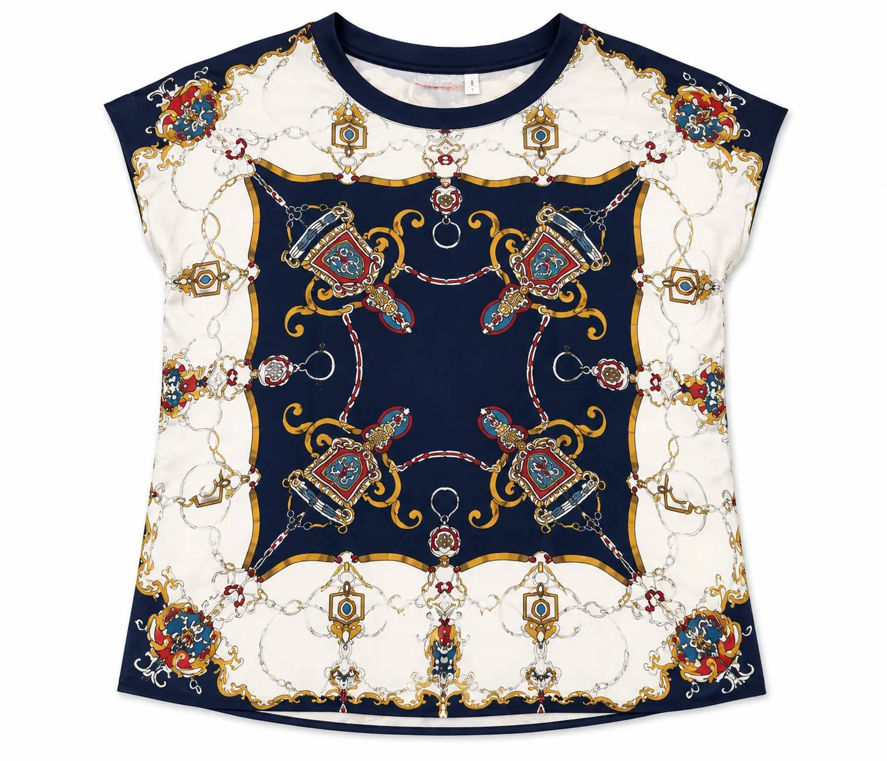 Yativi - Baroque Print Satin Blouse
