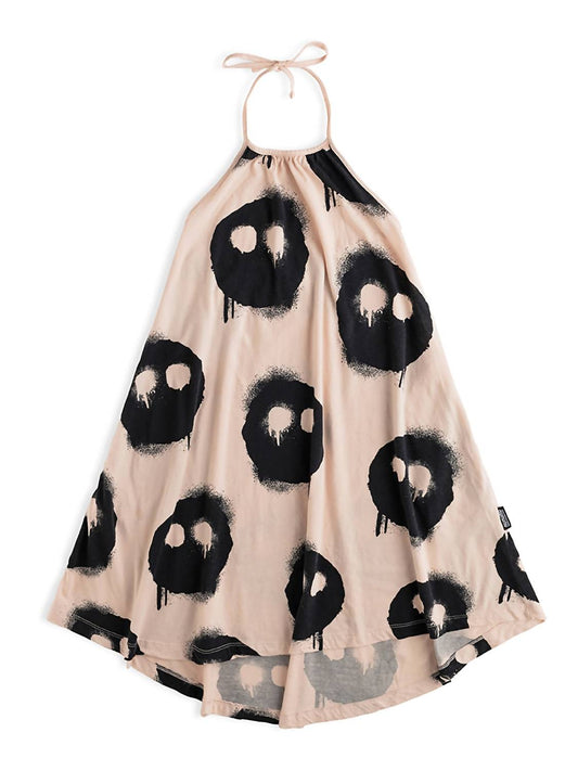 Girl's Melting Masks Collar Dress