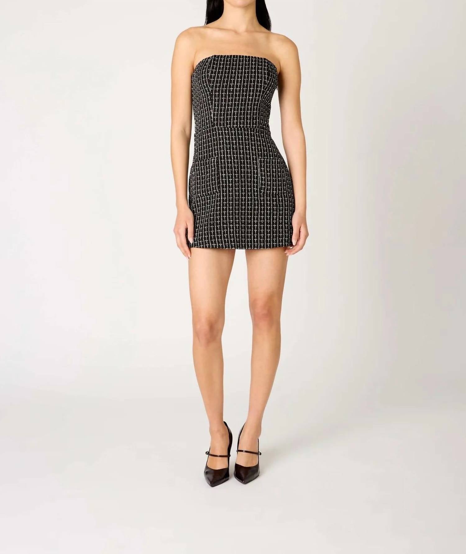 NIA Thea Strapless Dress in black - women's dress