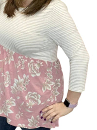 Honeyme - Stripes Go Babydoll Top
