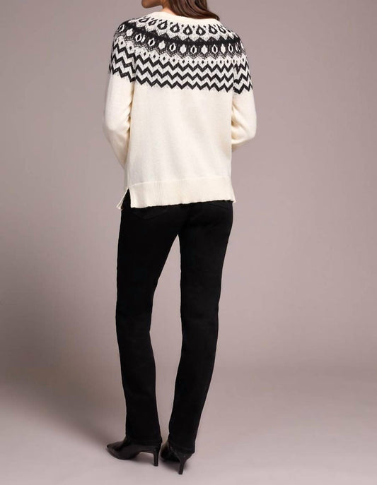 Tribal - Fair Isle Soft Beaded Scoop Neck Sweater