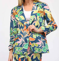 Fate - Jungle Print Satin Blazer