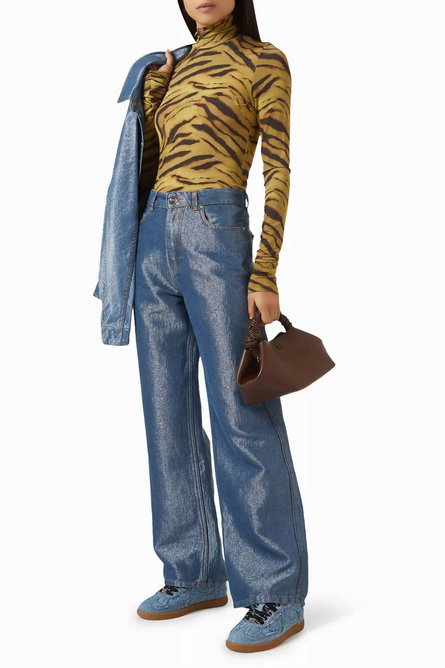 Ganni - Shiny Weft Denim Jeans