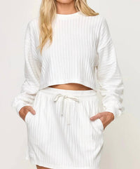 L*Space - Half Court Pullover And Mini Skirt Set