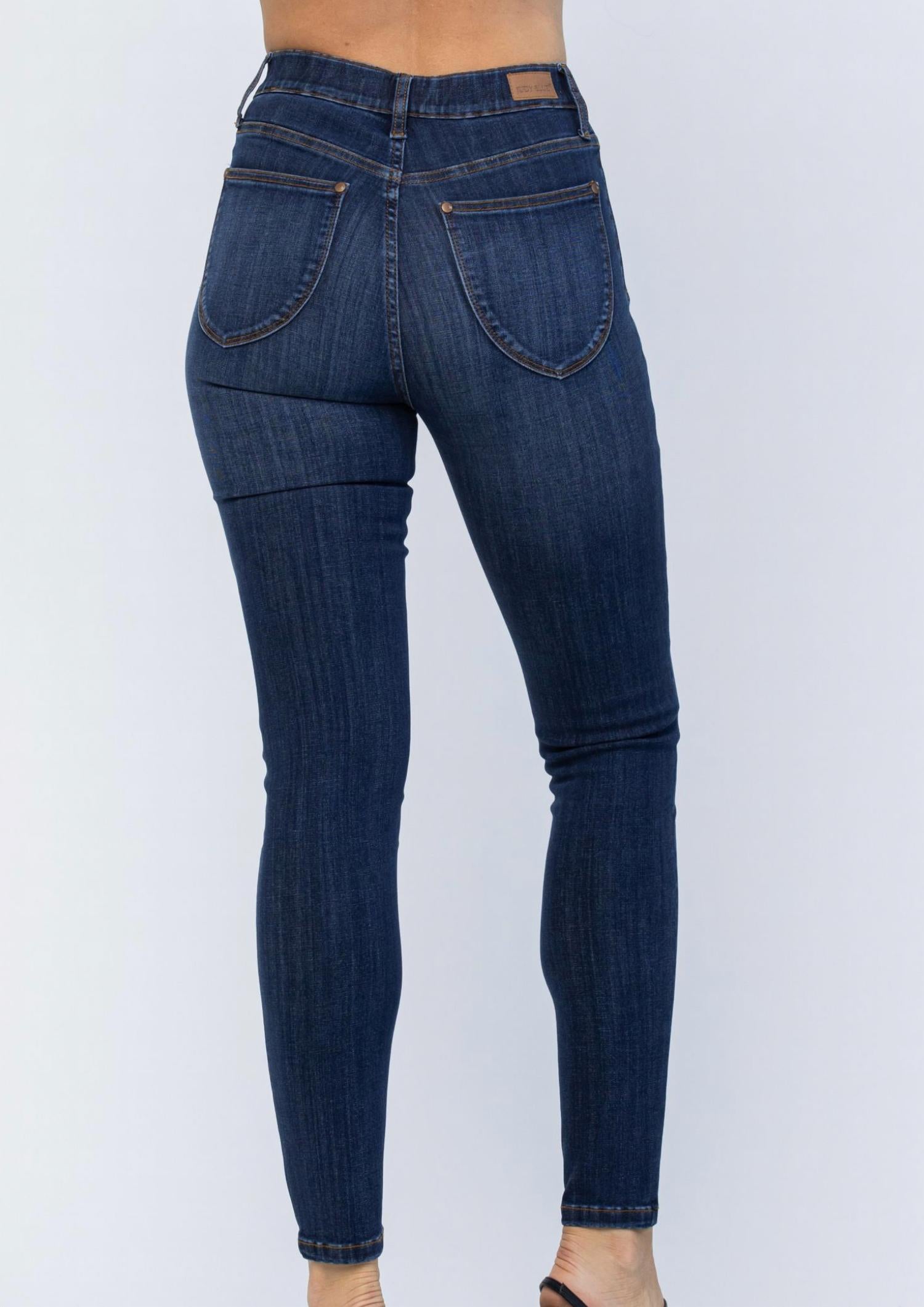 Judy Blue - High Rise Patch Pocket Pull-on Skinny Jeans